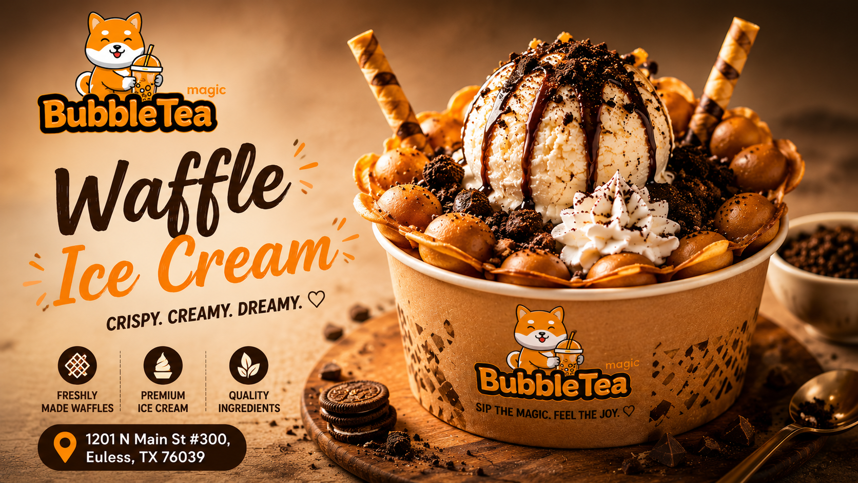 Bubble Waffle Ice Cream